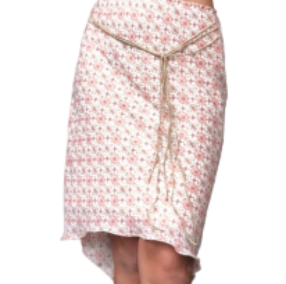 MY MICHELLE High Low Hem Self Belted Boho Skirt - Picture 2 of 16